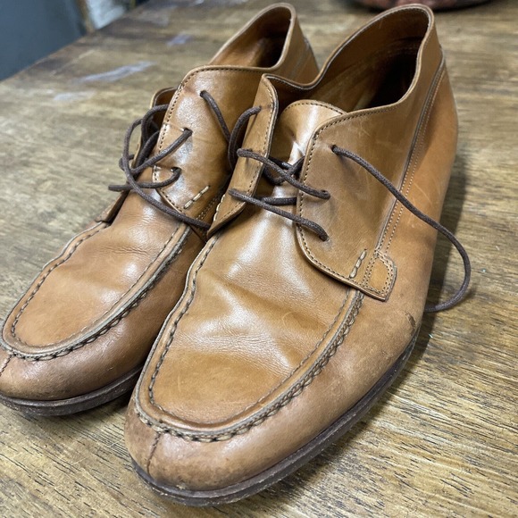 Bruno Magli Men’s Brown Leather Camel Cognac Shoes 8.5 — READ LISTING - Picture 2 of 8